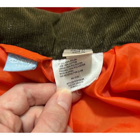 Vintage Winnie The Pooh Tigger Baby Winter Coat Jacket Orange 3-6 Months - Picture 5 of 7